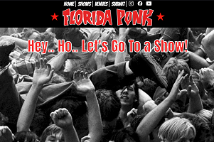 Florida punk website preview