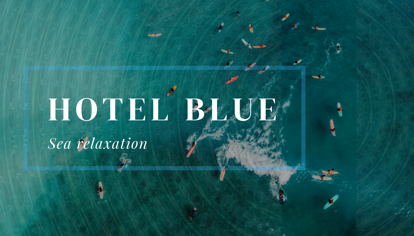 Hotel Blue mockup website